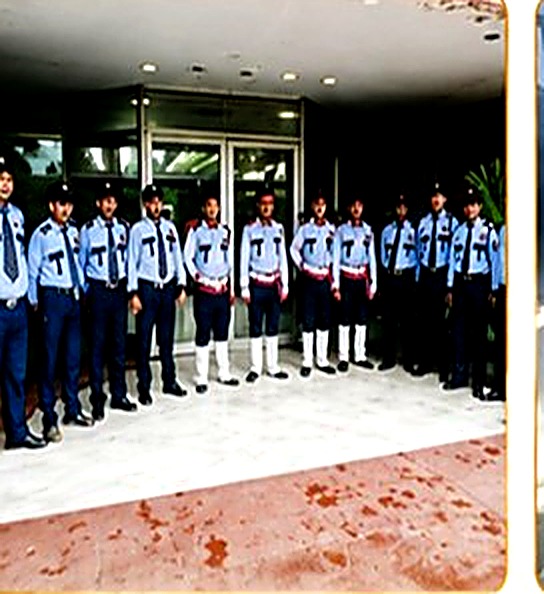 GTESS security personnel in formation briefing at a client site