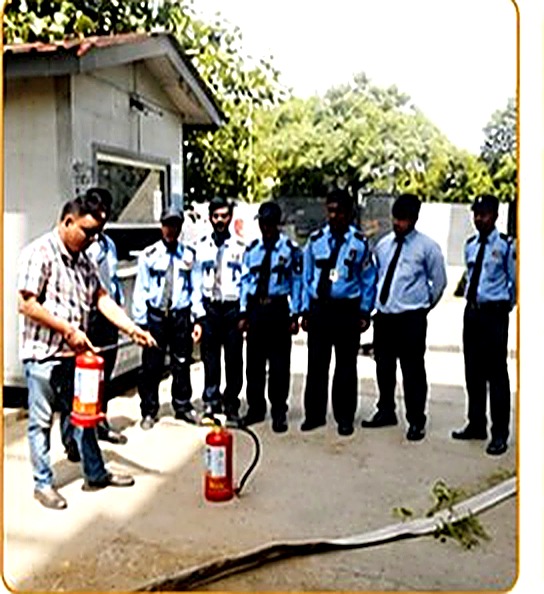 GTESS personnel during fire safety training